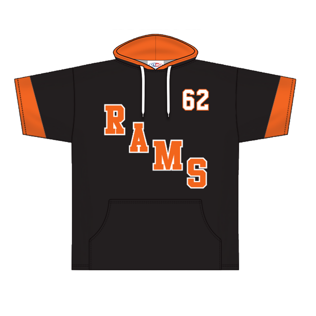 Rams Sublimated Short Sleeve Hoodie